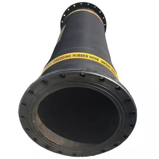 Robuuste rubberen flensslang met grote diameter
