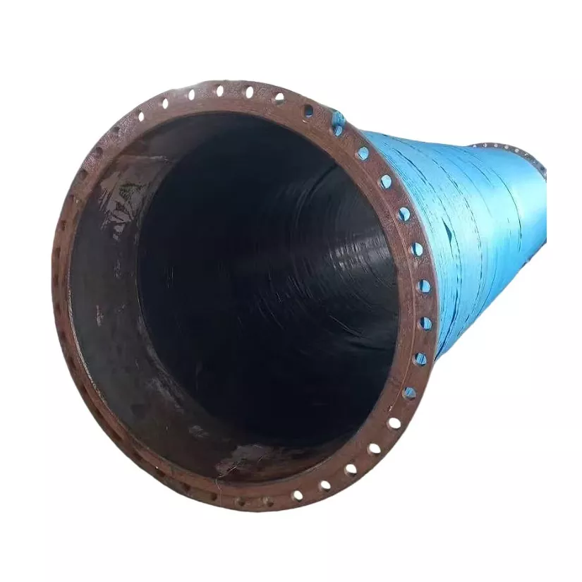 Met draad versterkte rubberen flensslang met grote diameter Met draad versterkte rubberen flensslang met grote diameter